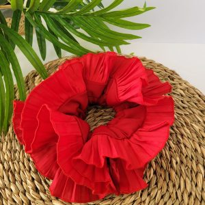 Scrunchie Rumba Doble Rojo Intenso