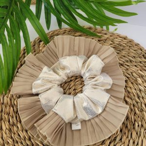 Scrunchie Vuelo Simple Beige